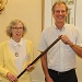 Tom Curtis shows his great-grandfather's cane from the Civil War